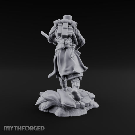 Orders Muffled, Obeyed Anyway Human Gas-Masked Light Infantry Soldier D