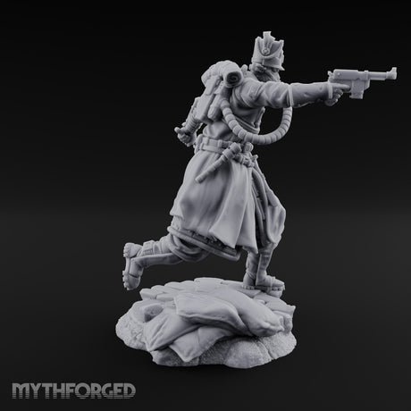 Orders Muffled, Obeyed Anyway Human Gas-Masked Light Infantry Soldier E — No FX