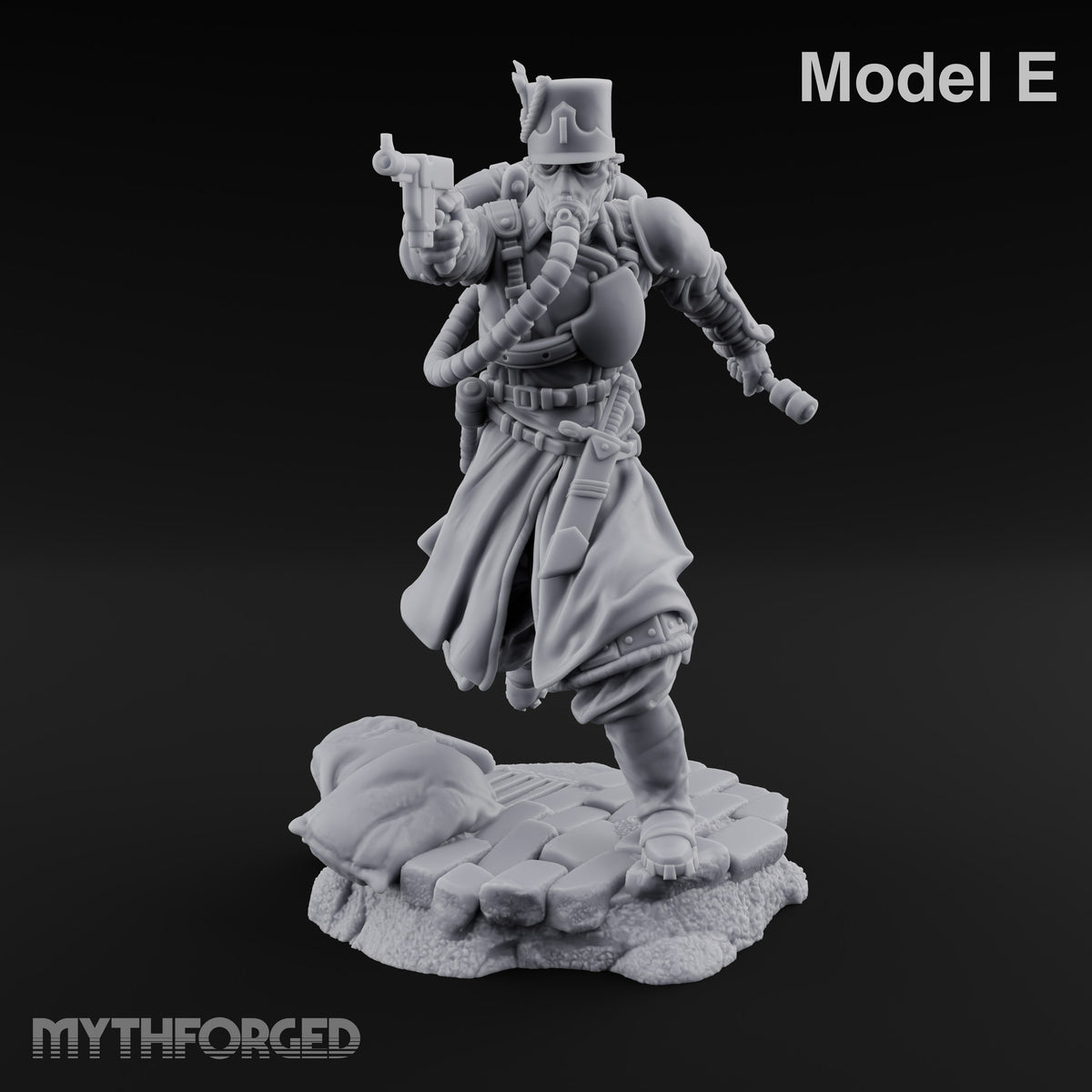 Orders Muffled, Obeyed Anyway Human Gas-Masked Light Infantry Soldier E — No FX