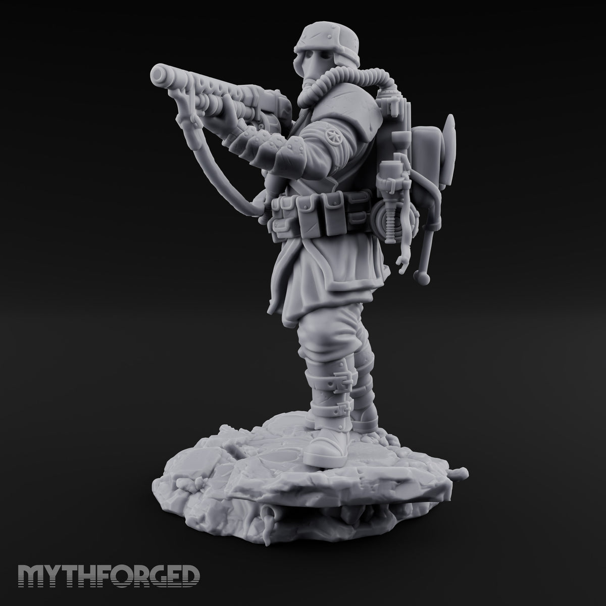 Breathing Through Brass Hoses Human Gas-Masked Shocktrooper A — No FX