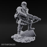 Breathing Through Brass Hoses Human Gas-Masked Shocktrooper B