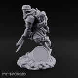 Breathing Through Brass Hoses Human Gas-Masked Shocktrooper C