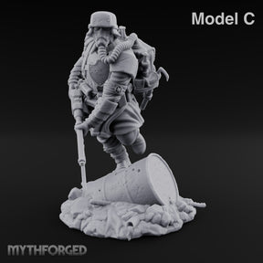 Breathing Through Brass Hoses Human Gas-Masked Shocktrooper C