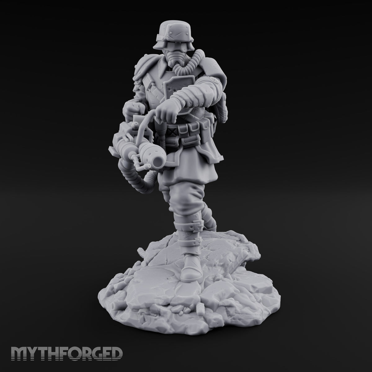 Breathing Through Brass Hoses Human Gas-Masked Shocktrooper E — No FX