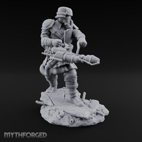 Breathing Through Brass Hoses Human Gas-Masked Shocktrooper E — No FX