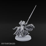 Charging Through Moonrise Vampire Lord on Armoured Horse with Lance and Shield