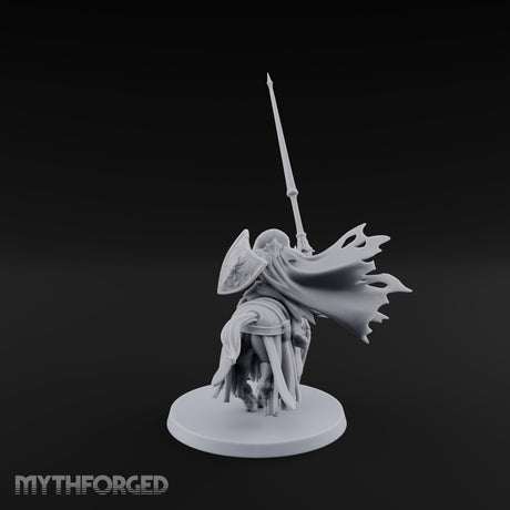 Charging Through Moonrise Vampire Lord on Armoured Horse with Lance and Shield