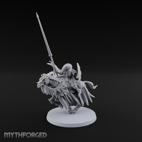 Charging Through Moonrise Vampire Lord on Armoured Horse with Lance and Shield