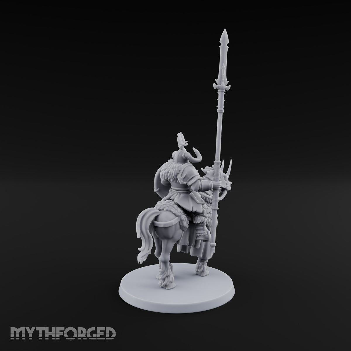Hooves Thunder, Horns Gleam Human Horned Cavalry Warrior A