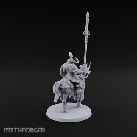 Hooves Thunder, Horns Gleam Human Horned Cavalry Warrior A
