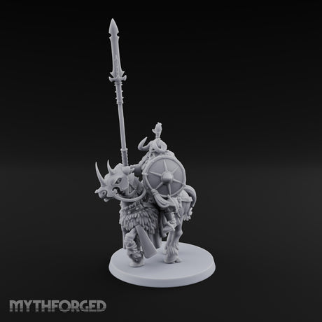 Hooves Thunder, Horns Gleam Human Horned Cavalry Warrior A
