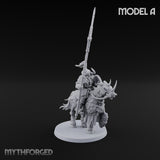 Hooves Thunder, Horns Gleam Human Horned Cavalry Warriors — A