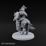 Hooves Thunder, Horns Gleam Human Horned Cavalry Warrior B
