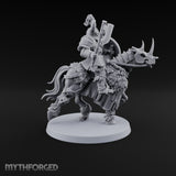Hooves Thunder, Horns Gleam Human Horned Cavalry Warrior C