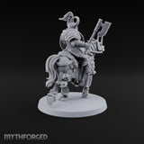 Hooves Thunder, Horns Gleam Human Horned Cavalry Warrior C