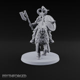 Hooves Thunder, Horns Gleam Human Horned Cavalry Warrior C