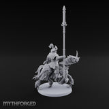 Hooves Thunder, Horns Gleam Human Horned Cavalry Warrior D