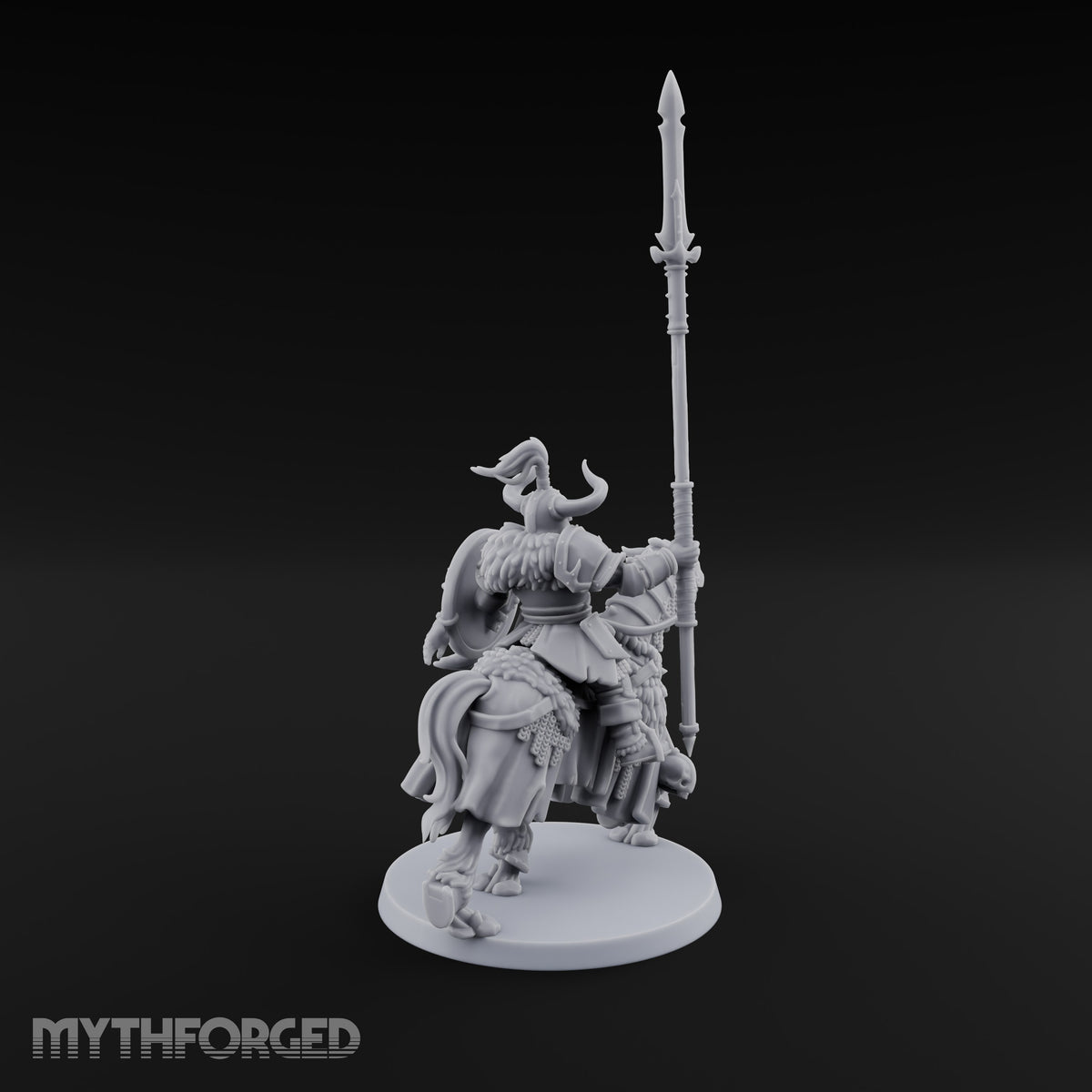 Hooves Thunder, Horns Gleam Human Horned Cavalry Warrior D