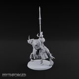 Hooves Thunder, Horns Gleam Human Horned Cavalry Warrior D