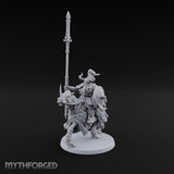 Hooves Thunder, Horns Gleam Human Horned Cavalry Warrior D