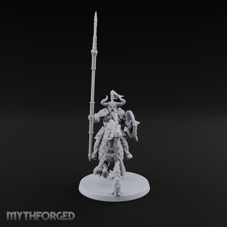 Hooves Thunder, Horns Gleam Human Horned Cavalry Warrior D