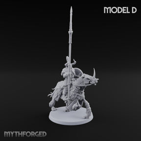 Hooves Thunder, Horns Gleam Human Horned Cavalry Warrior D