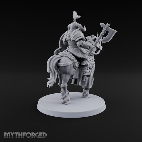 Hooves Thunder, Horns Gleam Human Horned Cavalry Warrior E