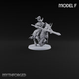 Hooves Thunder, Horns Gleam Human Horned Cavalry Warriors — F
