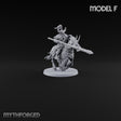 Hooves Thunder, Horns Gleam Human Horned Cavalry Warrior F