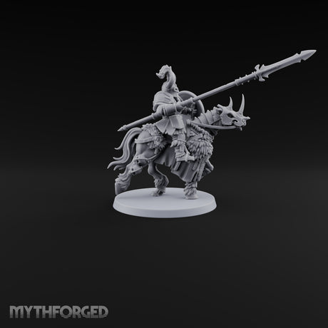 Hooves Thunder, Horns Gleam Human Horned Cavalry Warrior G