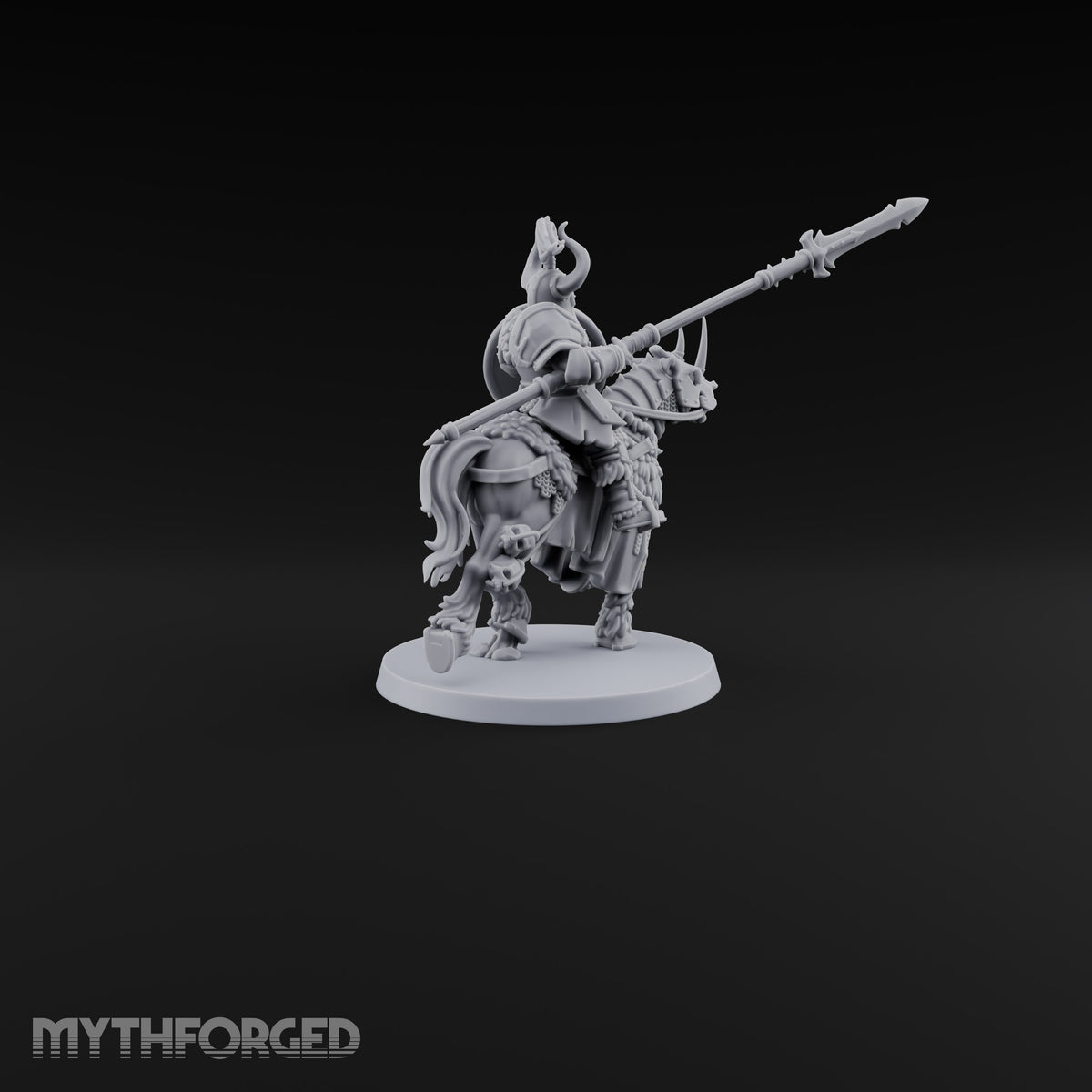 Hooves Thunder, Horns Gleam Human Horned Cavalry Warrior G