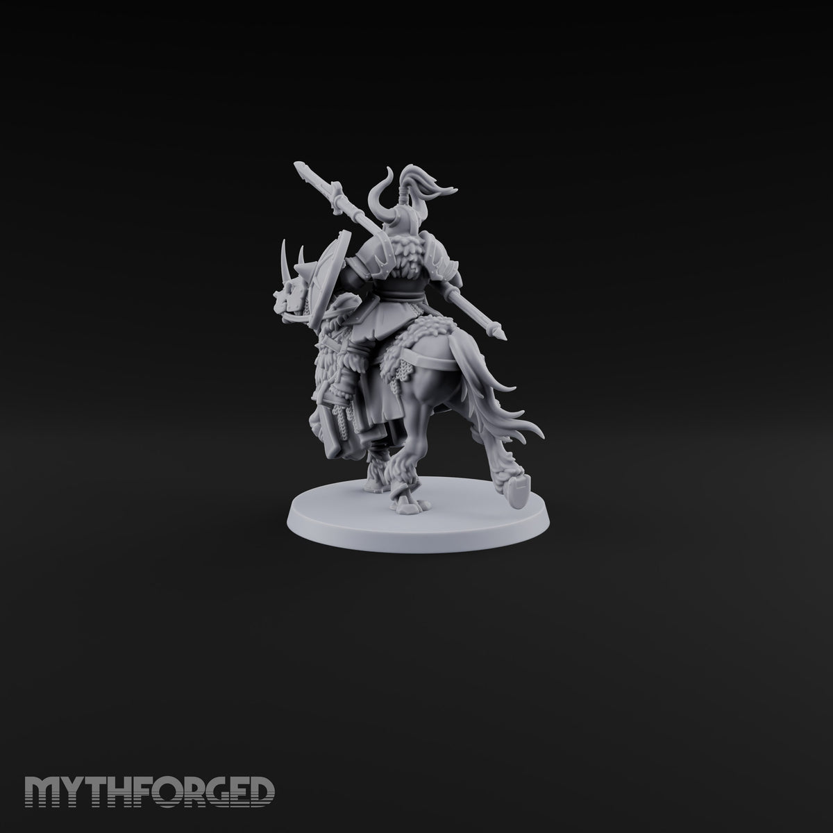 Hooves Thunder, Horns Gleam Human Horned Cavalry Warrior G