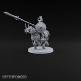 Hooves Thunder, Horns Gleam Human Horned Cavalry Warrior G