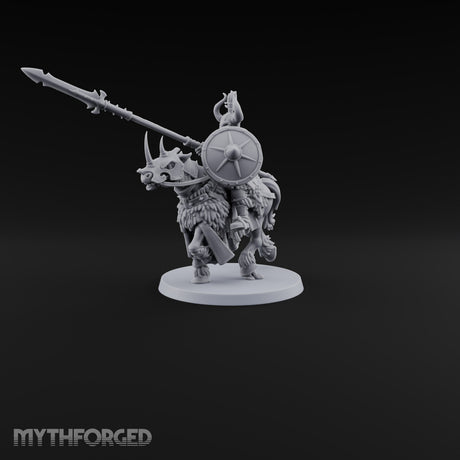 Hooves Thunder, Horns Gleam Human Horned Cavalry Warrior G