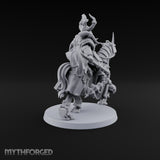 Hooves Thunder, Horns Gleam Human Horned Cavalry Warrior H