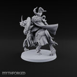 Hooves Thunder, Horns Gleam Human Horned Cavalry Warrior H