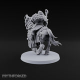 Hooves Thunder, Horns Gleam Human Horned Cavalry Warrior J