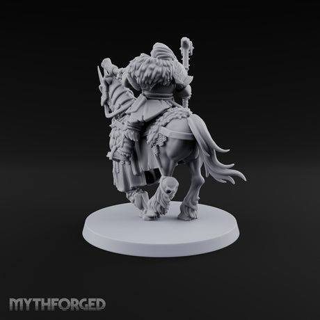 Hooves Thunder, Horns Gleam Human Horned Cavalry Warrior J