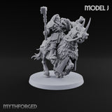 Hooves Thunder, Horns Gleam Human Horned Cavalry Warrior J