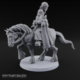 Hammer Hoisting Riding Commander Miniature for Dungeons and Dragons, Pathfinder or other TTRPGs