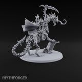 Pale and Unhurried Vampire Lord with Banner and Skull Spirits on Skeletal Mount — Scythe