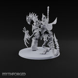 Pale and Unhurried Vampire Lord with Banner and Skull Spirits on Skeletal Mount — Scythe