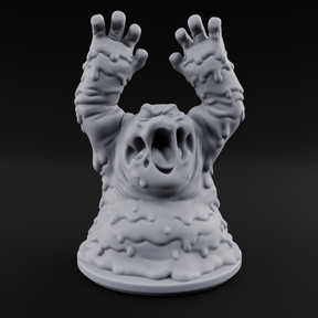 Grabby Screaming Golem Mud Monster Miniature for Dungeons and Dragons, Pathfinder or other TTRPGs