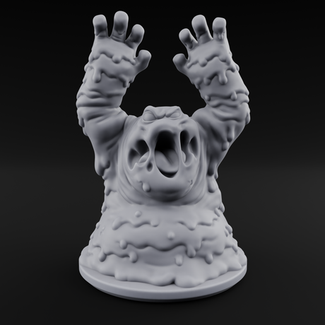Grabby Screaming Golem Mud Monster Miniature for Dungeons and Dragons, Pathfinder or other TTRPGs
