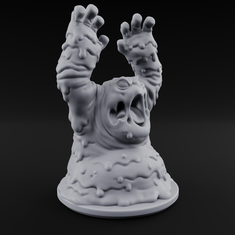 Grabby Screaming Golem Mud Monster Miniature for Dungeons and Dragons, Pathfinder or other TTRPGs