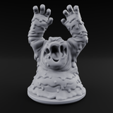 Grabby Screaming Golem Mud Monster Miniature for Dungeons and Dragons, Pathfinder or other TTRPGs