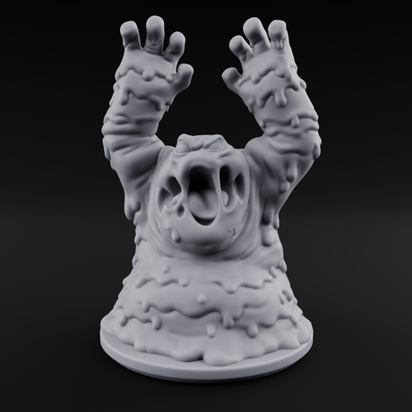 Grabby Screaming Golem Mud Monster Miniature for Dungeons and Dragons, Pathfinder or other TTRPGs