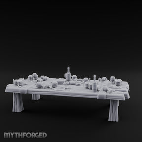 Mug-Crowded Cloth-Skirted Tavern Leftovers Table Miniature for Dungeons and Dragons, Pathfinder or other TTRPGs