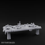 Mug-Crowded Cloth-Skirted Tavern Leftovers Table Miniature for Dungeons and Dragons, Pathfinder or other TTRPGs