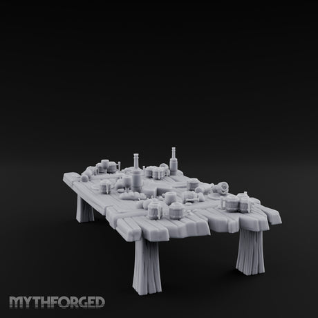 Mug-Crowded Cloth-Skirted Tavern Leftovers Table Miniature for Dungeons and Dragons, Pathfinder or other TTRPGs